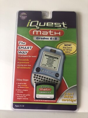 Leap Frog iQuest Cartridge Math Grades 6 to 8 - Ages 11 to 14 - Sealed Package