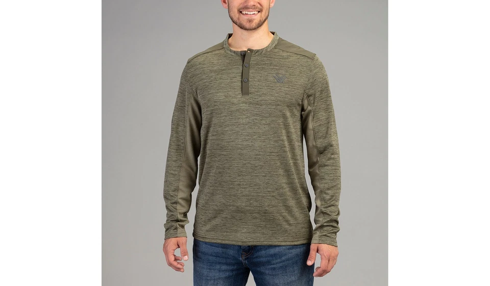 Camisas masculinas de manga comprida Vortex Optics Northern Heights Henley floresta X-grande GG - Imagem 3 de 4