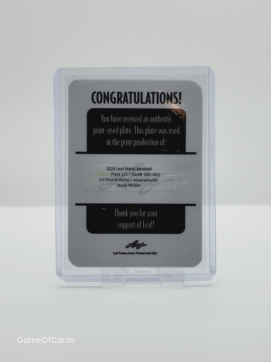2023 Leaf Metal JACOB WILSON Auto Autograph 1/1 - 1 of 1 Printing 