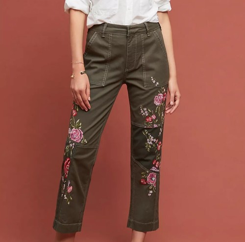 Anthropologie Womens 28 Embroidered 
