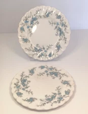 Forget Me Not by MYOTT STAFFORDSHIRE 6.25" Bread Butter Plates SET OF TWO (2)