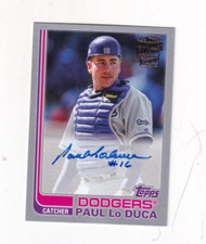 2021 PAUL LODUCA  TOPPS ARCHIVES FAN FAVORITE AUTOGRAPH 63/99  LOS ANGELES DODGE