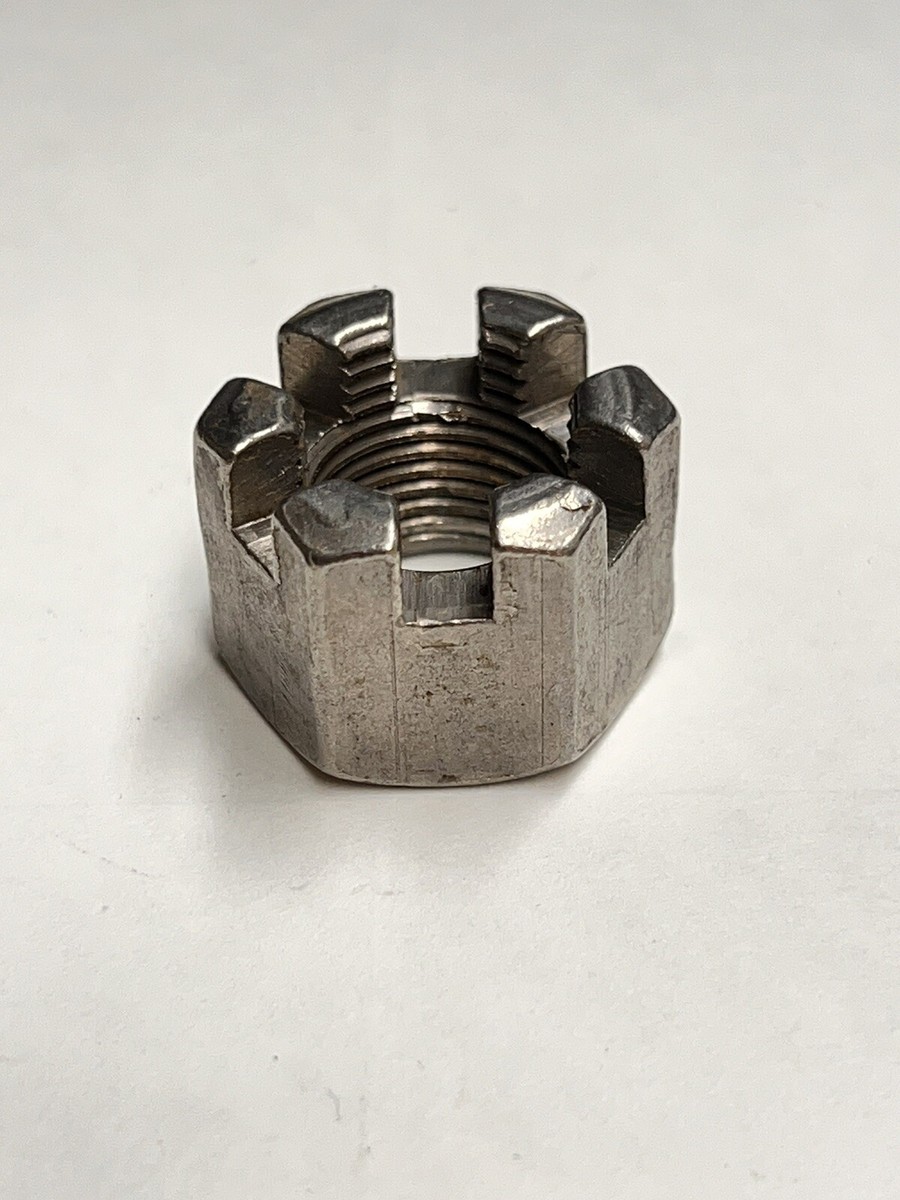 1) 1” Slotted Castle Nut Cotter Pin Locknut 1-14 FINE Thread, UNF