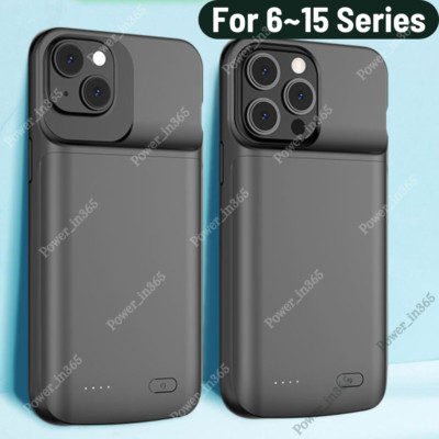 For iPhone 14/13/12/11/X External Battery Charger Case Power Bank Charging Cover