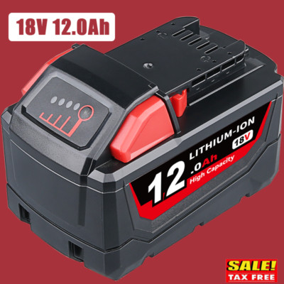 18V 12.0AH Battery For Milwaukee For M18 Lithium Extended Capacity 48-11-1890 US