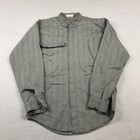 VINTAGE Gianni Versace Shirt Mens 44 Large Gray Italy Abstract Cotton 70s RARE