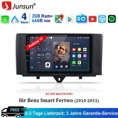 Für Mercedes Benz Smart 451 2010-2015 Android 15 Autoradio GPS Navi DAB+ CarPlay