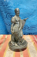 Antica Scultura "L'artista"  Spelter Fine 800 Francia Antiquariato Statuetta