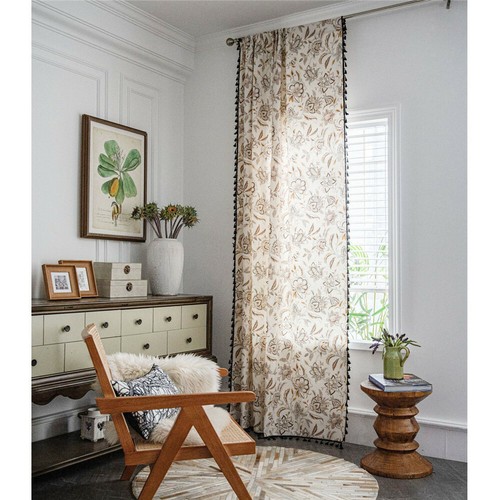 Privacy Drapes for Dining Living Room Bathroom Vintage Chic Christmas Decor - Picture 29 of 35