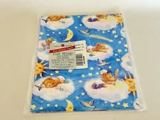 Vtg American Greetings Gift Wrapping Paper Baseball Baby Bear Sun Moon One Sheet