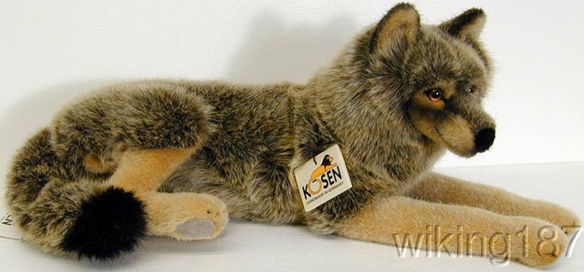 gray wolf plush