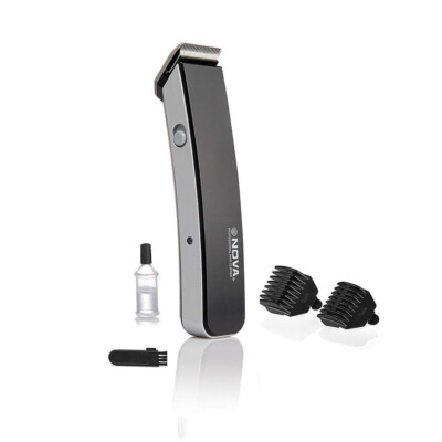 Nova NHT 1045 Hair Trimmer, Stainless Steel, Black,Battery Powered,