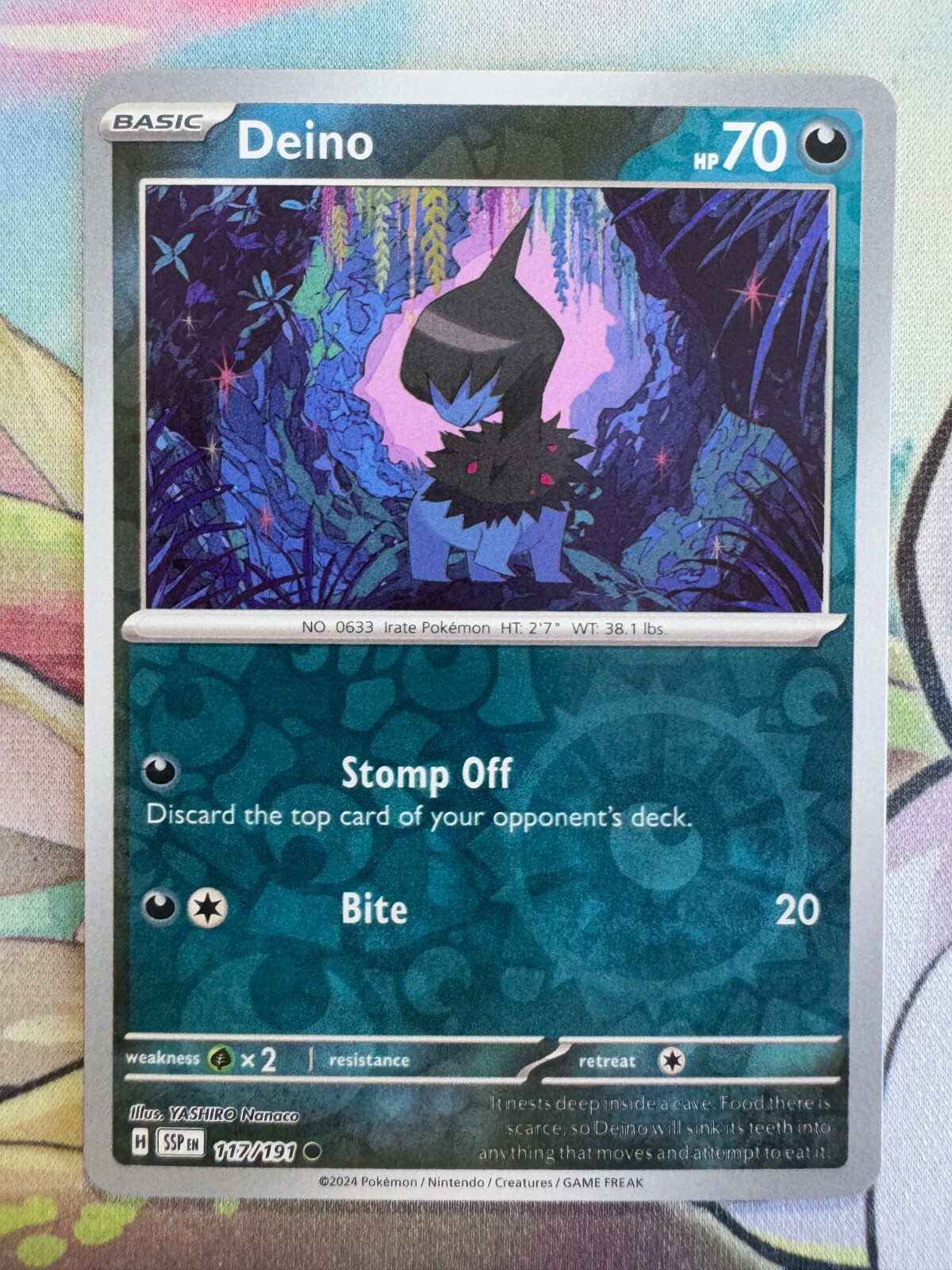 Deino Reverse Holo English Pokemon TCG BKBA625