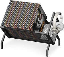 Vinyl Record Storage Holder Rack 80-100 Lp Album Shelf Metal Display Stand