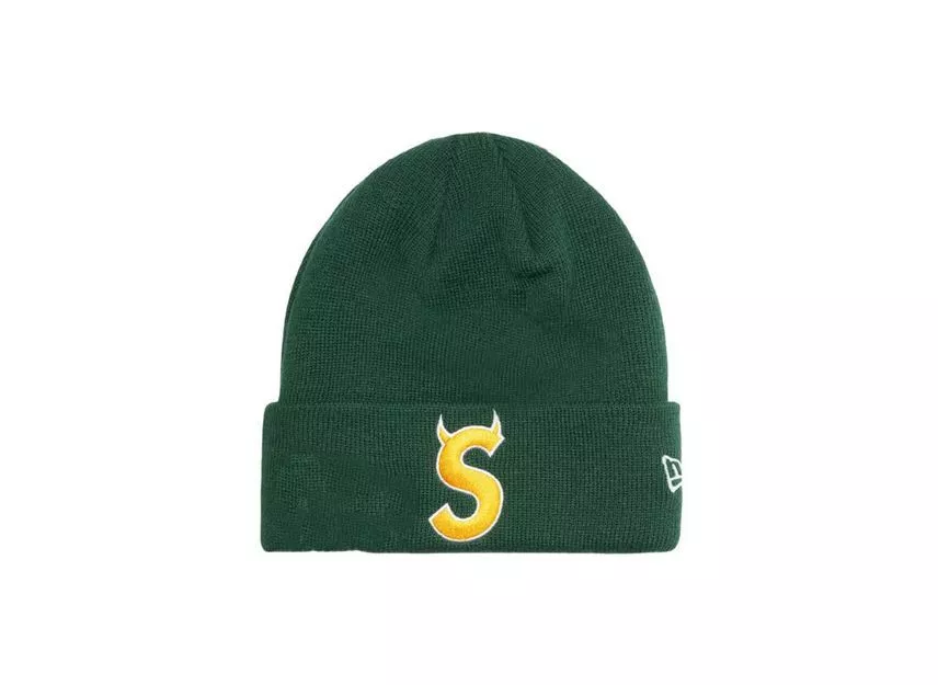 Bonnet Supreme New Era S logo vert foncé (22FW)