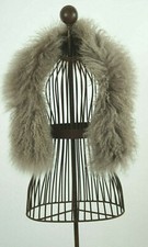 Schal aus echtem Tibetlamm 90cm lang Farbe Taupe