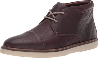 Clarks Men’s Brown Leather Chukka Boots with White Sole 8.5M Wallabee Chukka Boot | MJ Footwear main image 3