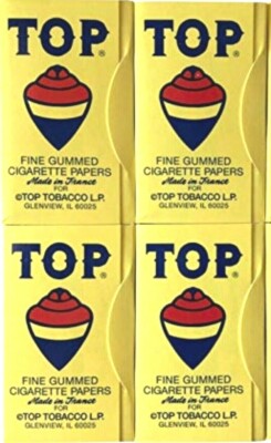 4x Top Rolling Papers Tops 100 Papers/Pk 4 Packs *Best Prices* *USA Shipped*