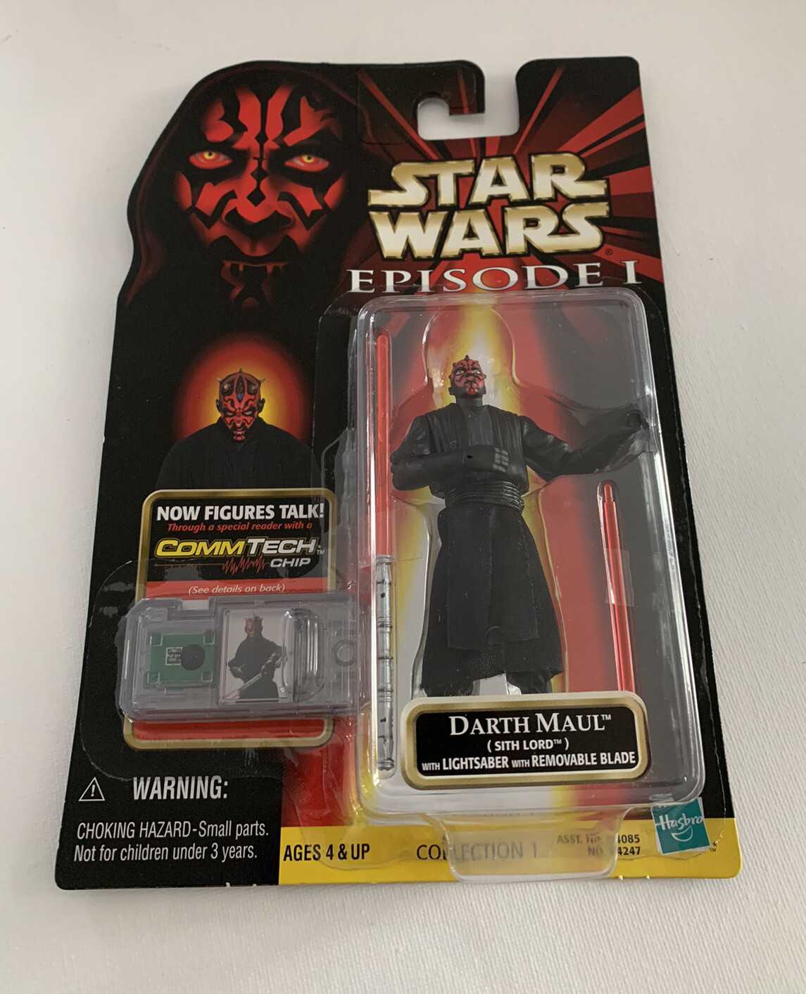 Star Wars Episode 1 Darth Maul With Lightsaber And Comm Talk Chip Hasbro 1999