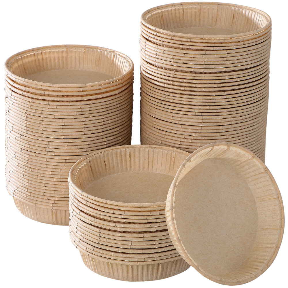 100 Pcs Baking Cake Paper Mold Pie Pans Mini Cookie Stencils