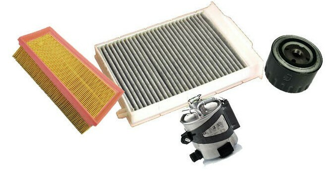 KIT 4 FILTRI TAGLIANDO RENAULT MEGANE 2 1.5 DCI 63 76 78...
