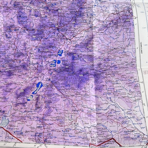 WW2 Map Abyssinia Ethiopia North Africa 1948 Army / Air RAF War Office Map - 第 10/18 張圖片
