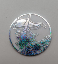 Pokemon M&uuml;nze ARCEUS Spielm&uuml;nze Token Jeton - wei&szlig; glitzernd - ca 3,5cm