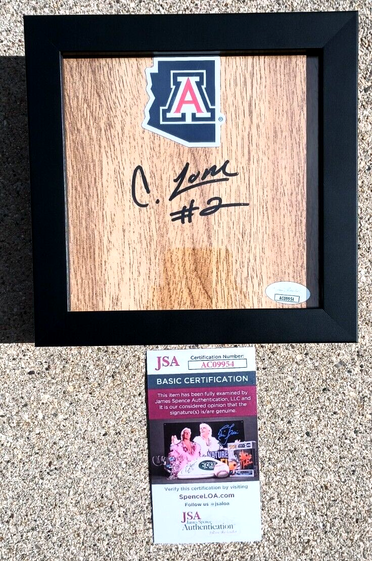 CALEB LOVE Arizona SIGNED & FRAMED Floor JSA COA WILDCATS BASKETBALL C 