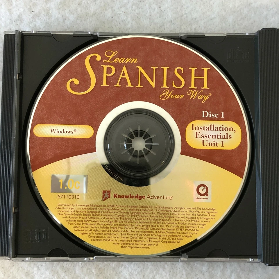 Learn Spanish Your Way Audio 3 CD Set Windows 2000/98/95 Speaking Vocabulary - Image 2 of 4