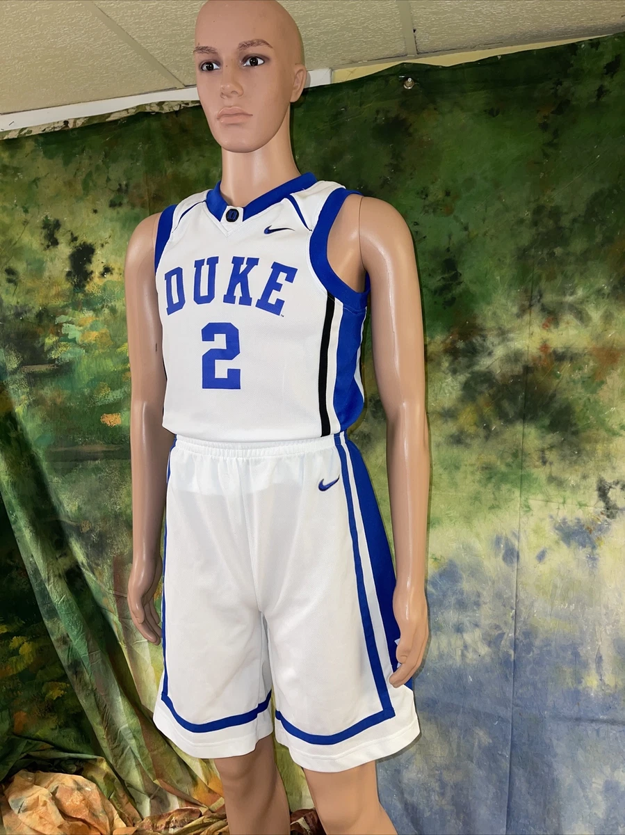 Nike Duke Blue Devils basketball uniform white #2 mismatch S / XL