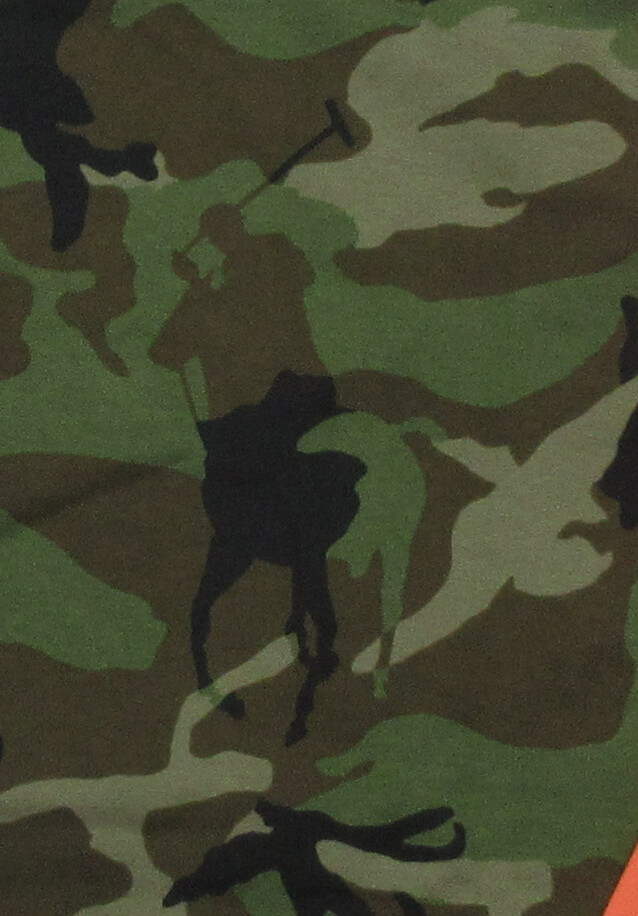 Felpa con cappuccio pullover Polo Ralph Lauren uomo mimetica giocatore di pony blocco colore doppia maglia