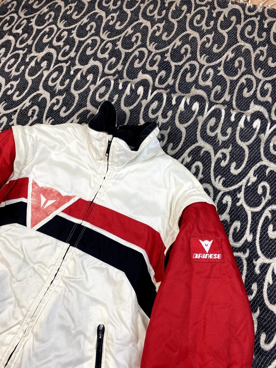 Dainese レザージャケット レッド/ホワイトジャンク Vintage Dainese Moto Racing Red Biker Jacket Streetwear