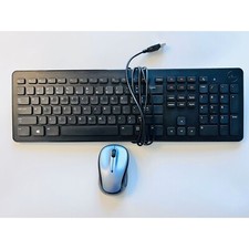 Wired Dell Keyboard  Logitech Wireless/Battery Operated Mouse