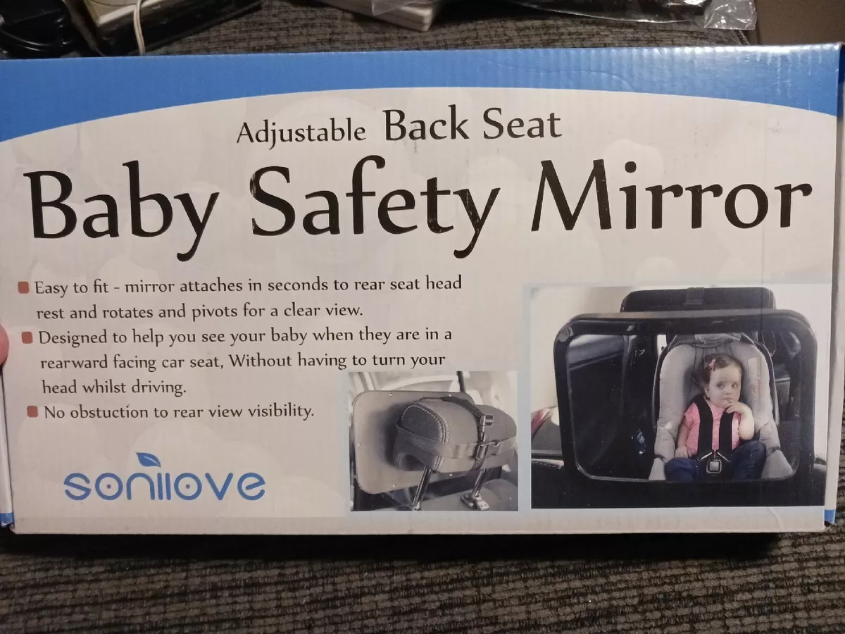 Adjustable back seat hot sale baby safety mirror