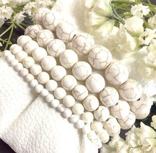 White Magnesite Turquoise Stretchy Bracelet Healing Gemstone 4mm6mm8mm 10mm12mm