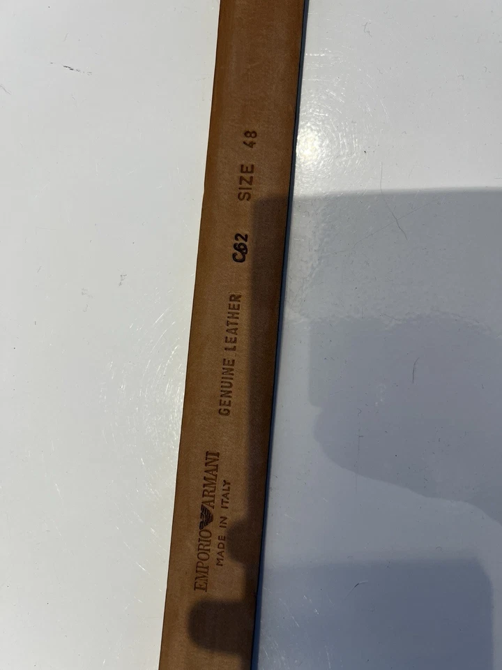 Cinturón de cuero vintage verde salvia EMPORIO ARMANI *Hecho en Italia* Usado Foto 3 de 3