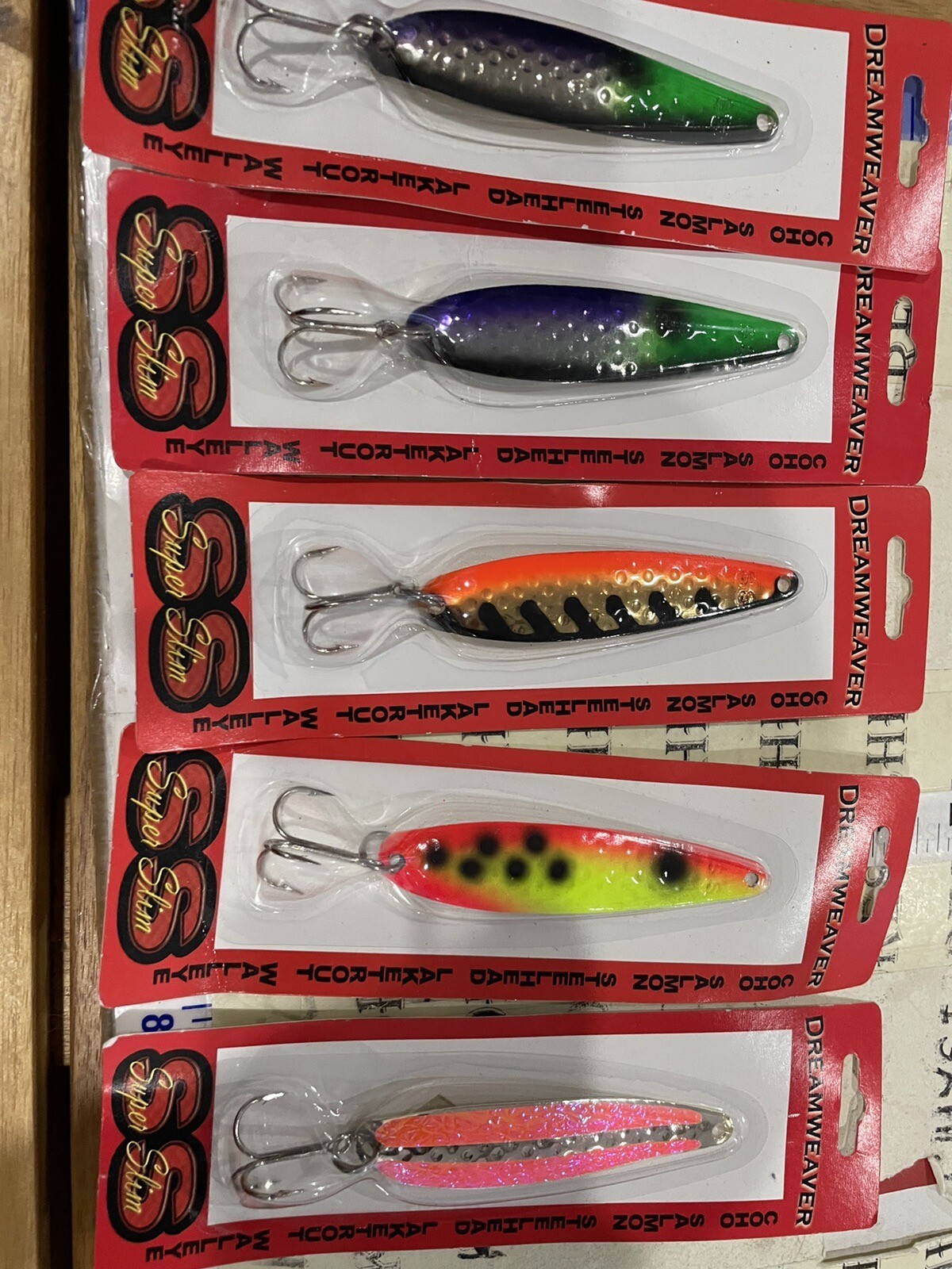 New 5 X Dreamweaver Super Slim Spoons Purple Clown Greasy Chicken Toxictoad Orng - Image 6