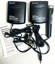 SONY WCS-990 900MHz Wireless Microphone System Transmitter Receiver w/ MEP Mic