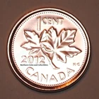 2012 1 Cent Canada Steel Nice Uncirculated Canadian Penny Magnetic