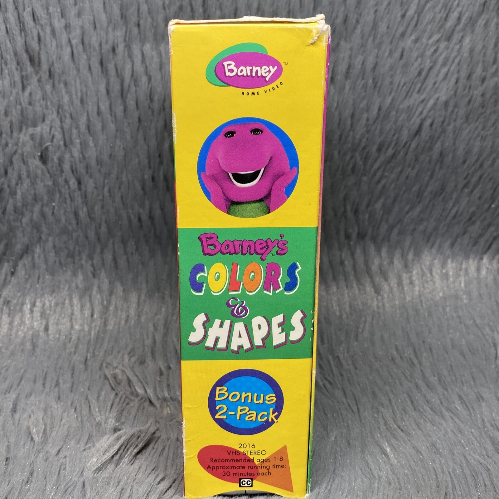 Barney Colors & Shapes Sing-Along Bonus 2-Pack VHS Video Tapes Set Blue ...