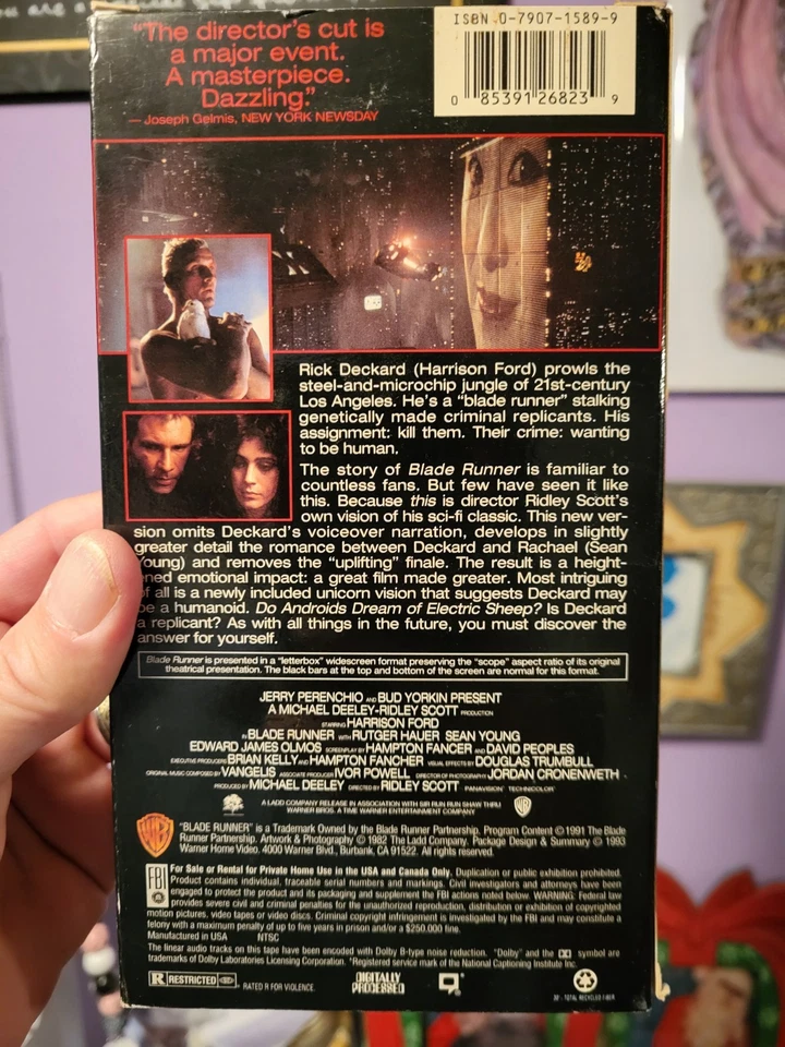 Blade Runner The Director's Cut VHS (1993) Special Widescreen Edition - Image 2 of 4