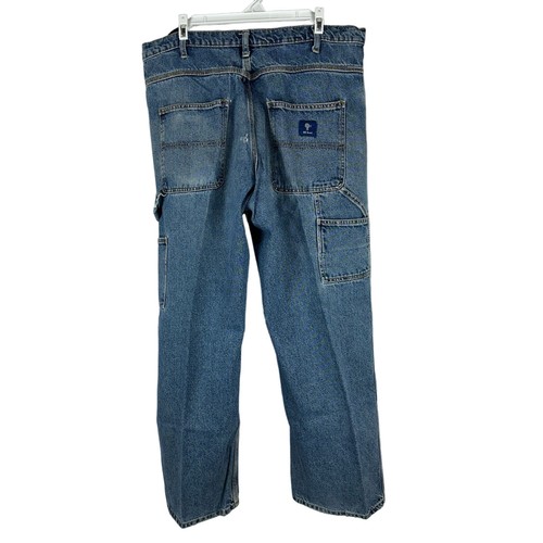 RK Brands Mens 36x31 Blue Denim Carpenter Jeans With Utility Pockets - Picture 2 of 5