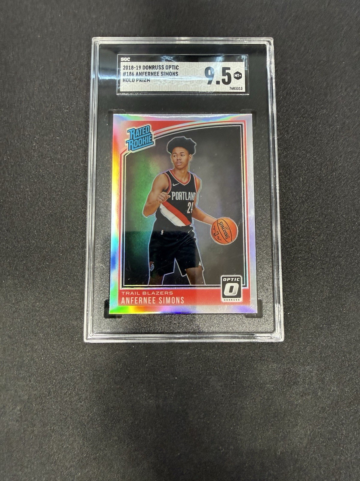2018-19 Panini Donruss Optic - Rated Rookie Anfernee Simons #186 Holo Prizm (RC)