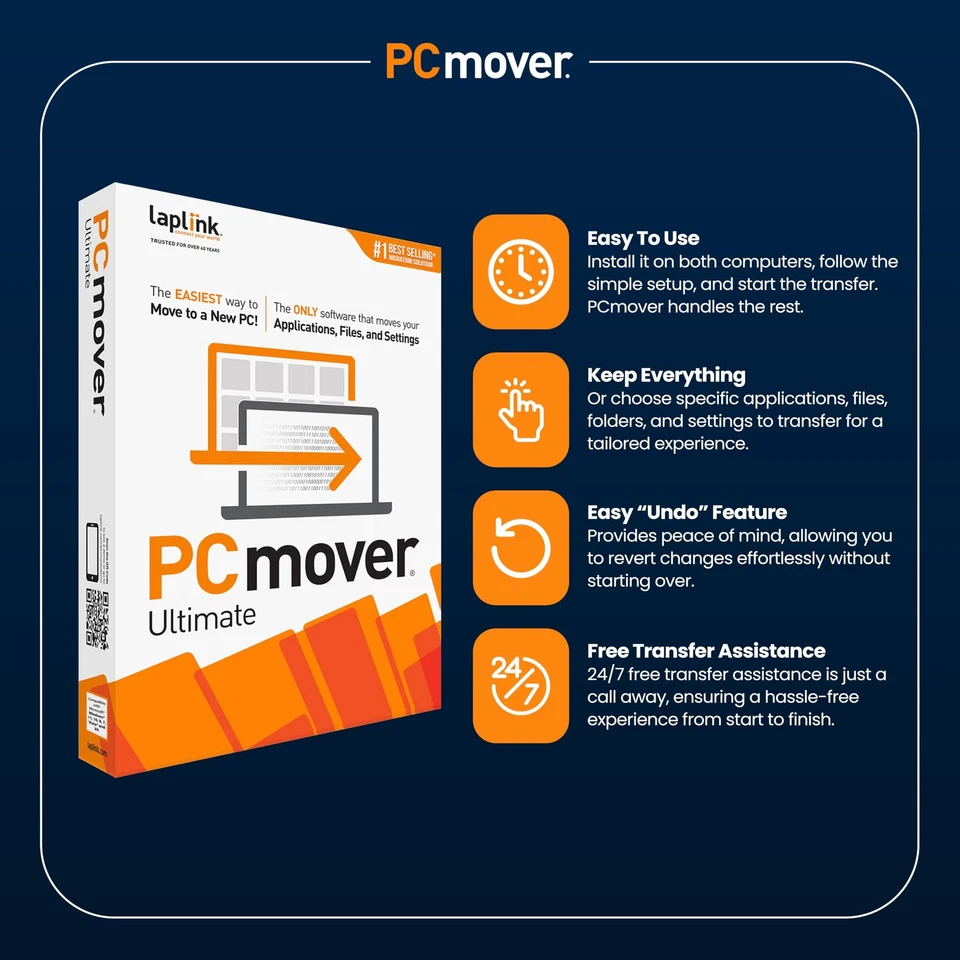 PCmover Ultimate 11: Transfer Apps, Files & Settings with USB 3.0 Cable - Image 2 of 4