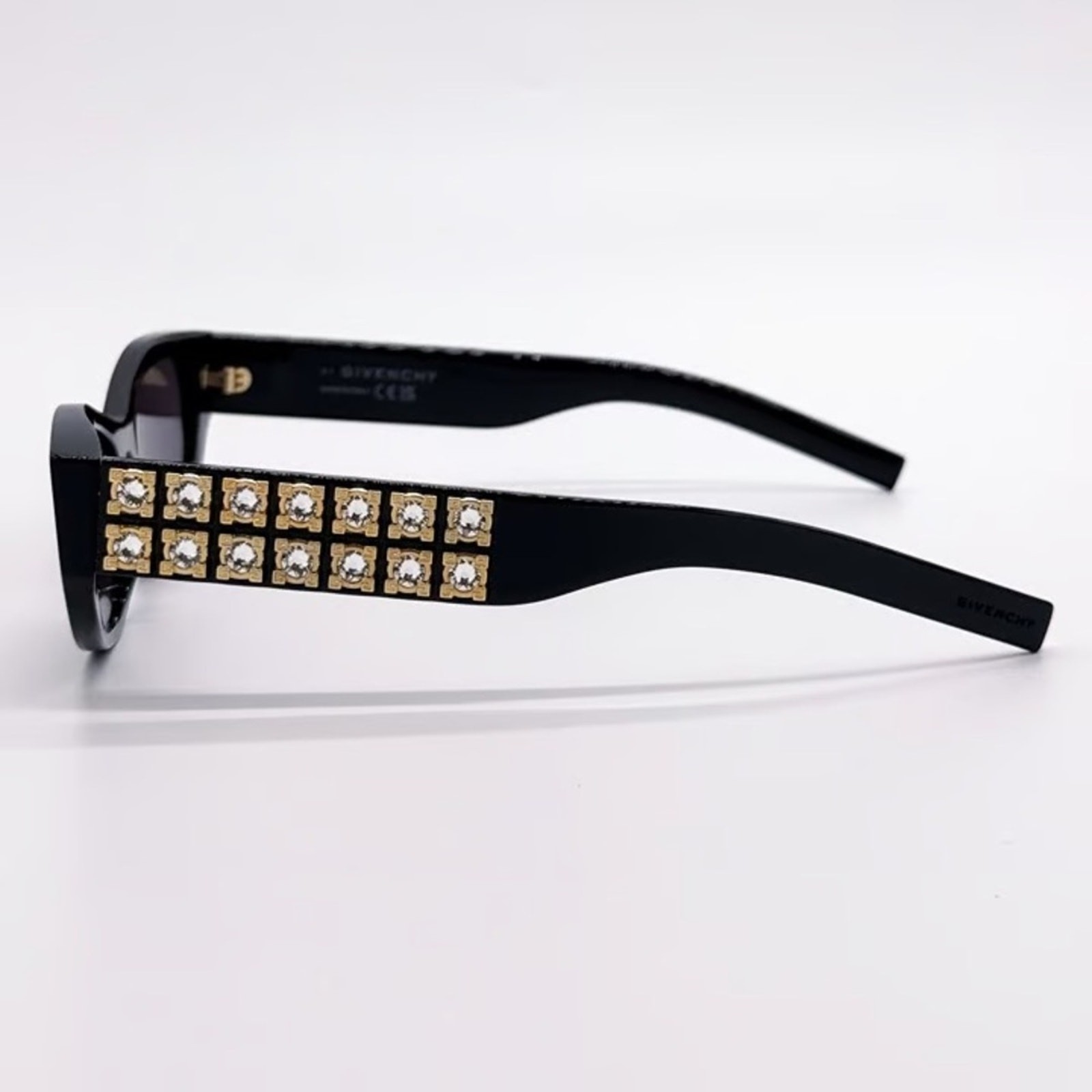 New! Givenchy Elegant Black Sunglasses with Crystals, GV40078I 01A, Authentic thumbnail 6