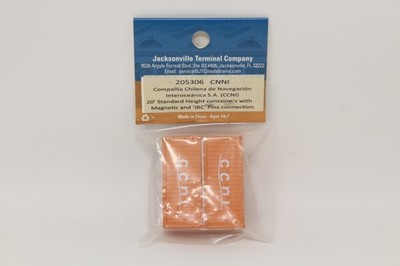 N Scale JTC 205206 20' Standard Height Containers CCNI Magnetic