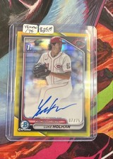 2024 Bowman Draft - Chrome Prospect Autographs Luke Holman Yellow Refractor /75