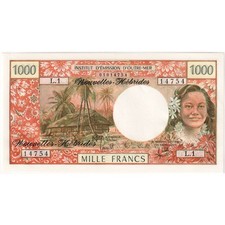 New Hebrides, 1000 Francs, UNZ