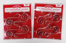 Fancy Christmas Tree Ornament Hooks Hangers S 39 Total Silver Toned