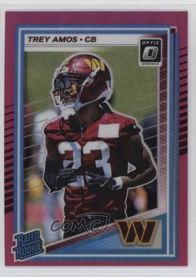 2025 Panini Donruss Optic Rated Rookie Pink Prizm Trey Amos #267 Rookie RC 1ju6